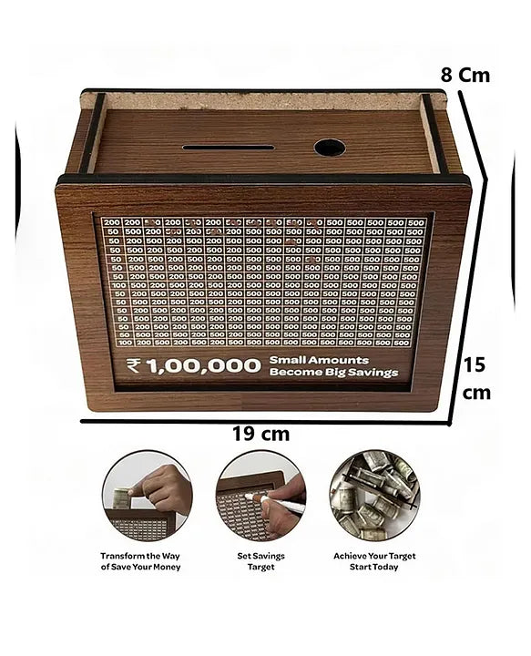 🐷✨ Wooden Piggy Bank – Save With Style, Treasure With Heart!